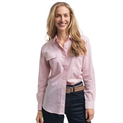 WOMEN'S ABBEY FULL BUTTON POWDER PINK