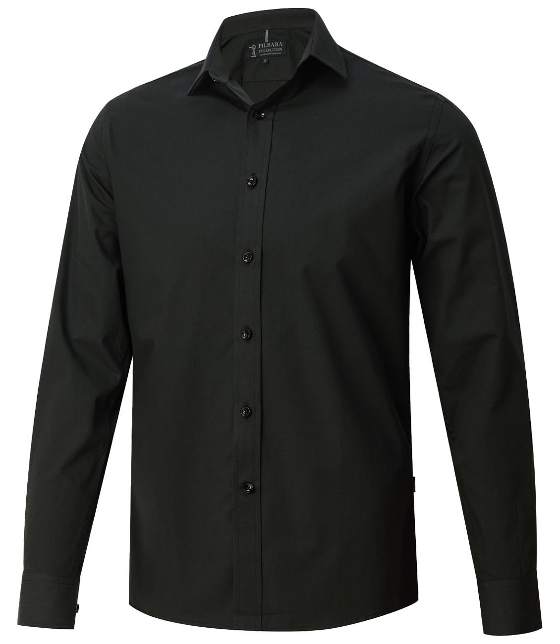 Pilbara Men's Premium Twill L/S Shirt, Colour: Black, Size: S