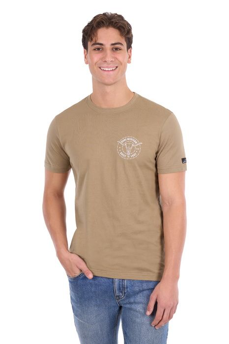 Men’s Walker Short Sleeve Tee, Colour: Sand, Size: S