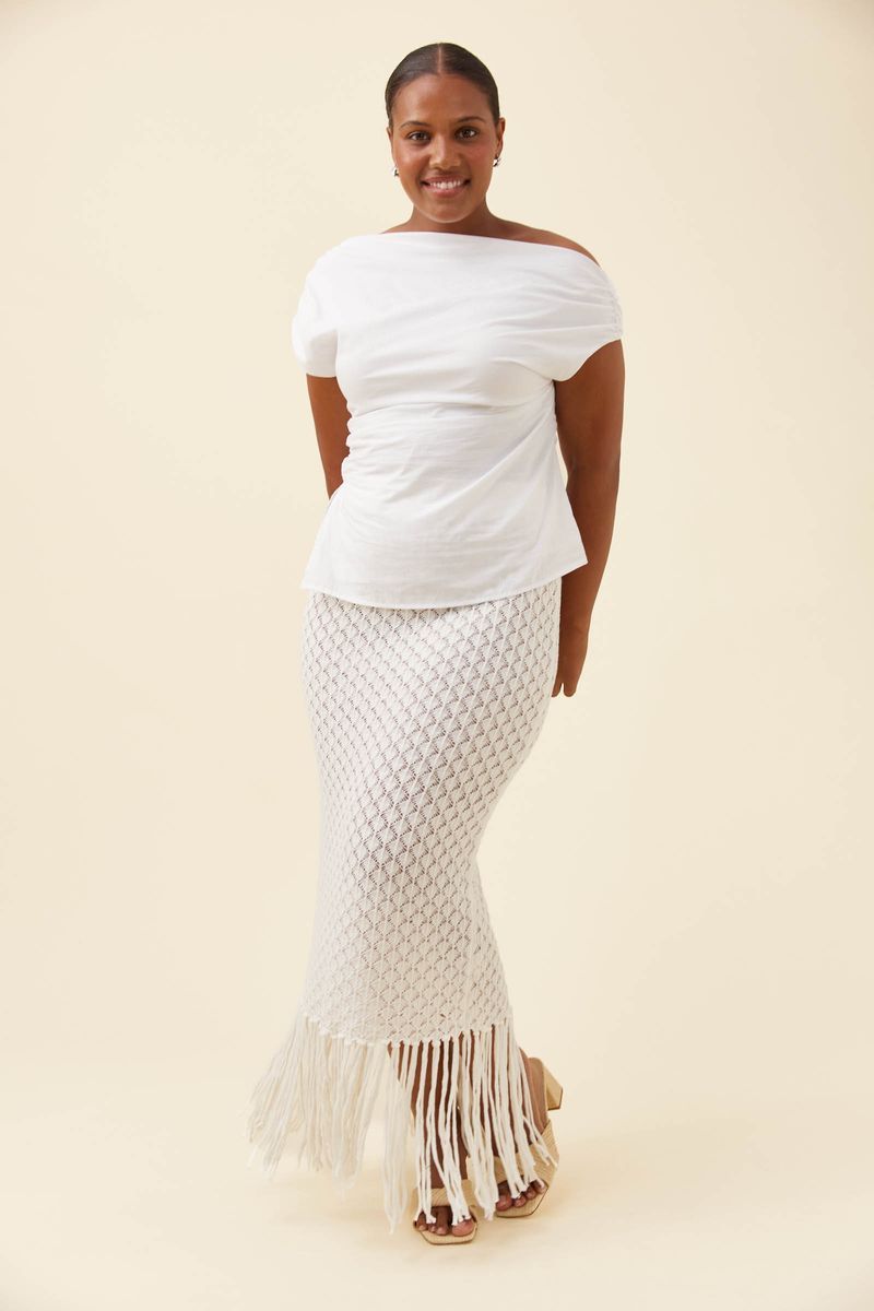Rosa One Sholder Top, Colour: White, Size: XS