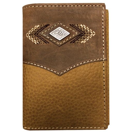TRI-FOLD WALLET - DIAMOND CONCHO