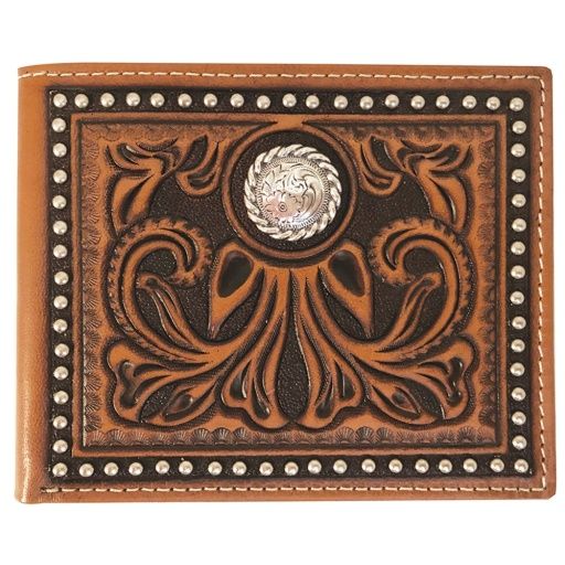 BI-FOLD WALLET - TOOLED LEATHER