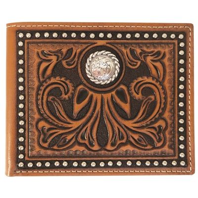 BI-FOLD WALLET - TOOLED LEATHER