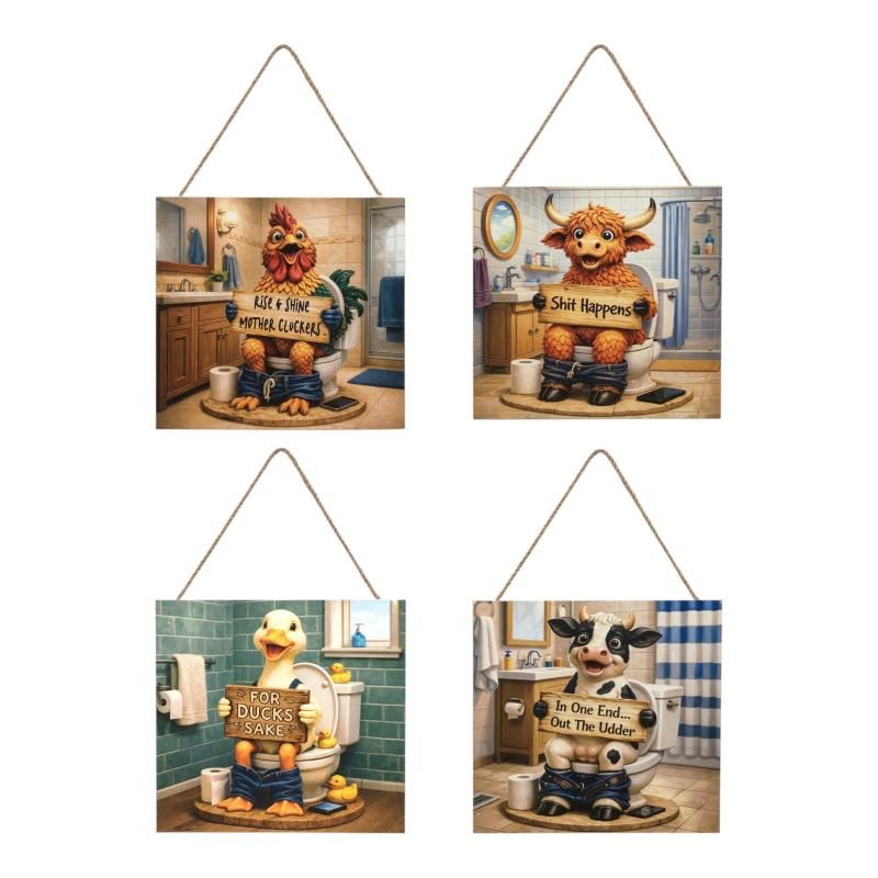 Farm Animal Toilet Signs