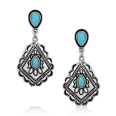 SAY NO MORE TURQUOISE DANGLE EARRINGS