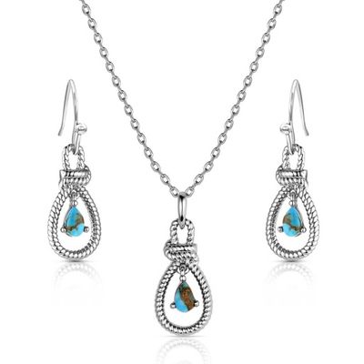 TURQUOISE TEAR DROP JEWELLERY SET