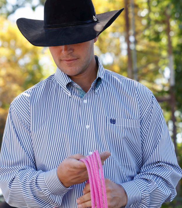 Cinch Poly Tencel Blue Stripe
