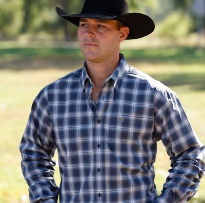 Cinch L/S Navy Check