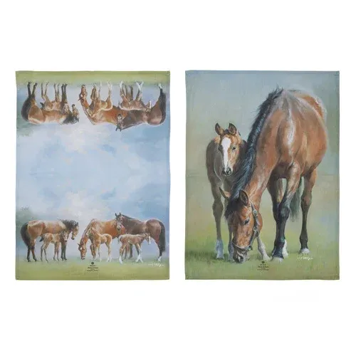 Ashdene 2pk Asst Kitchen Towels, Pattern: Mares &amp; Foals