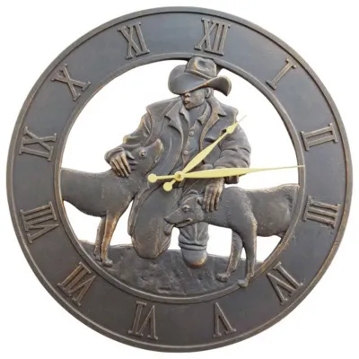 Outback Cast Aluminium Outdoor Weatherproof Wall Clock, 58cm