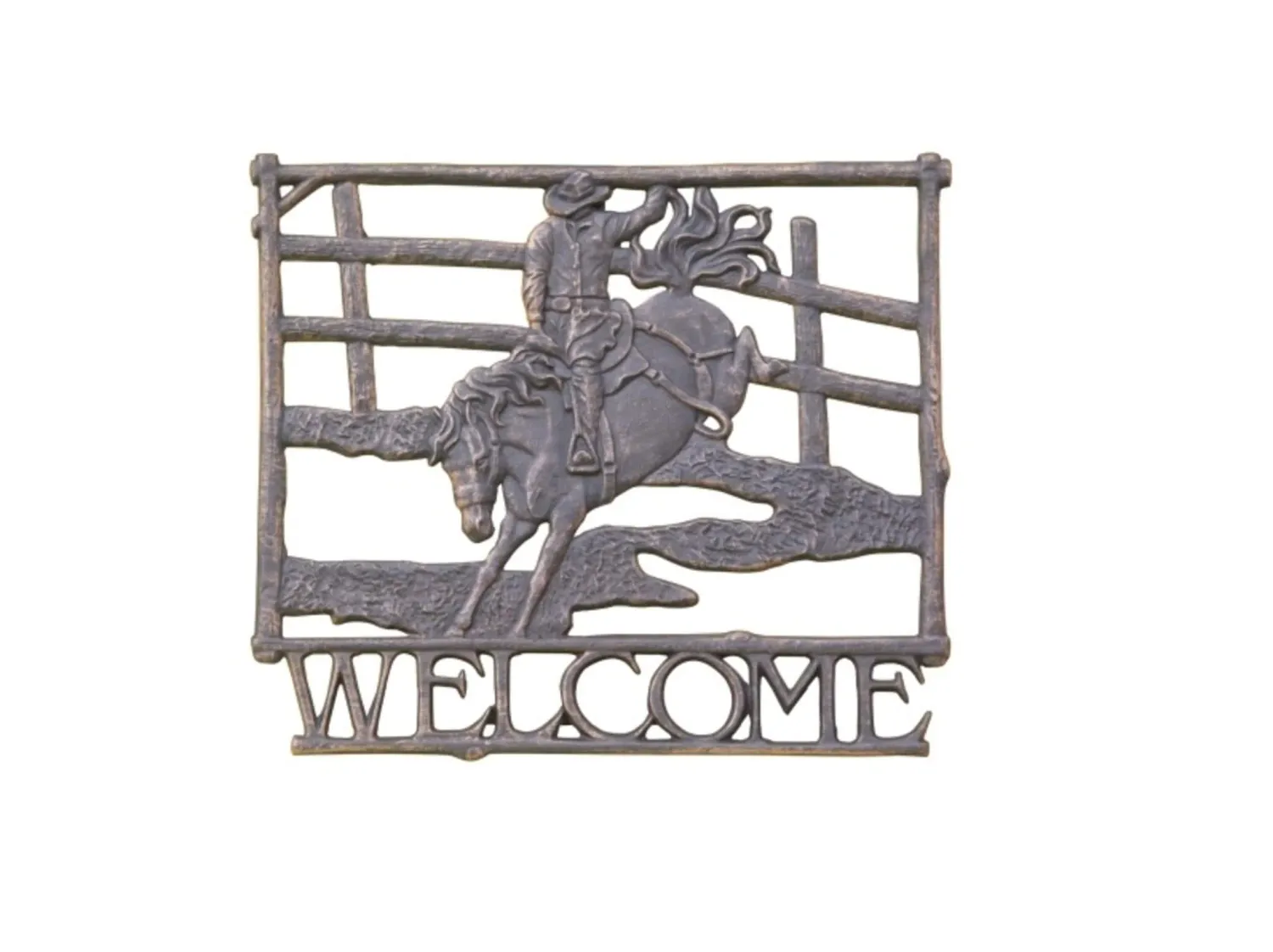 Cast Welcome Signs, Pattern: Bronc