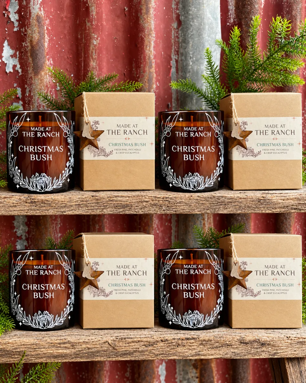 Christmas Bush Candle and Melts, Size: Large