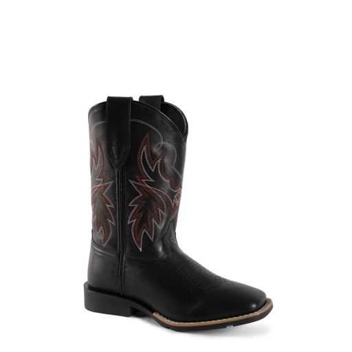 KIDS' SENDERO, Colour: BLACK LEATHER, Size: 1