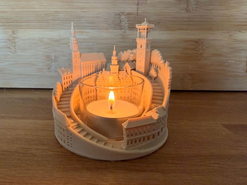 Windlicht "Kamenz" im 3D-Design
