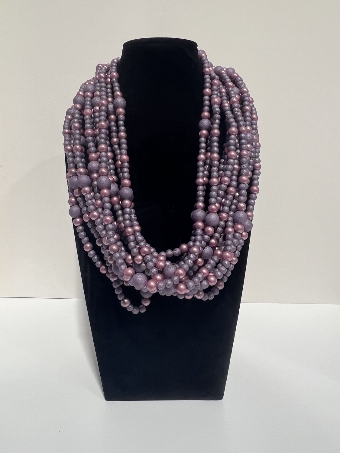 27&quot; Purple Glass Bead Necklace (Dozen) GL080