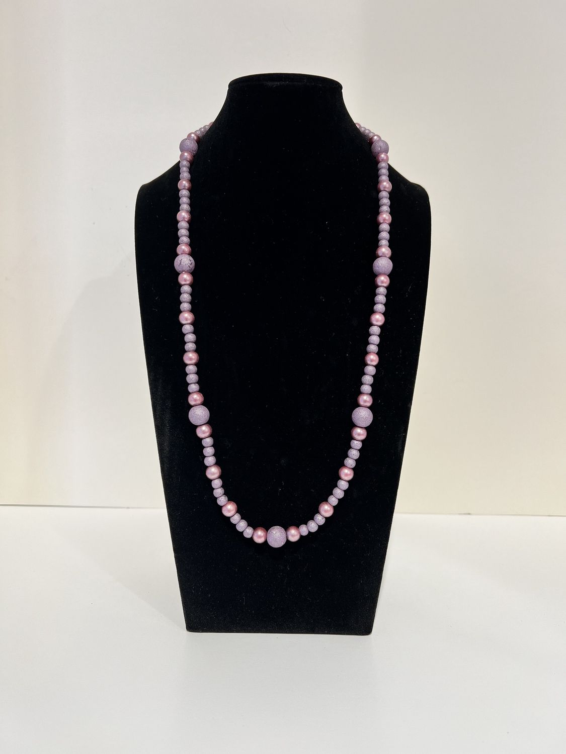 27&quot; Purple Glass Bead Necklace (Dozen) GL360