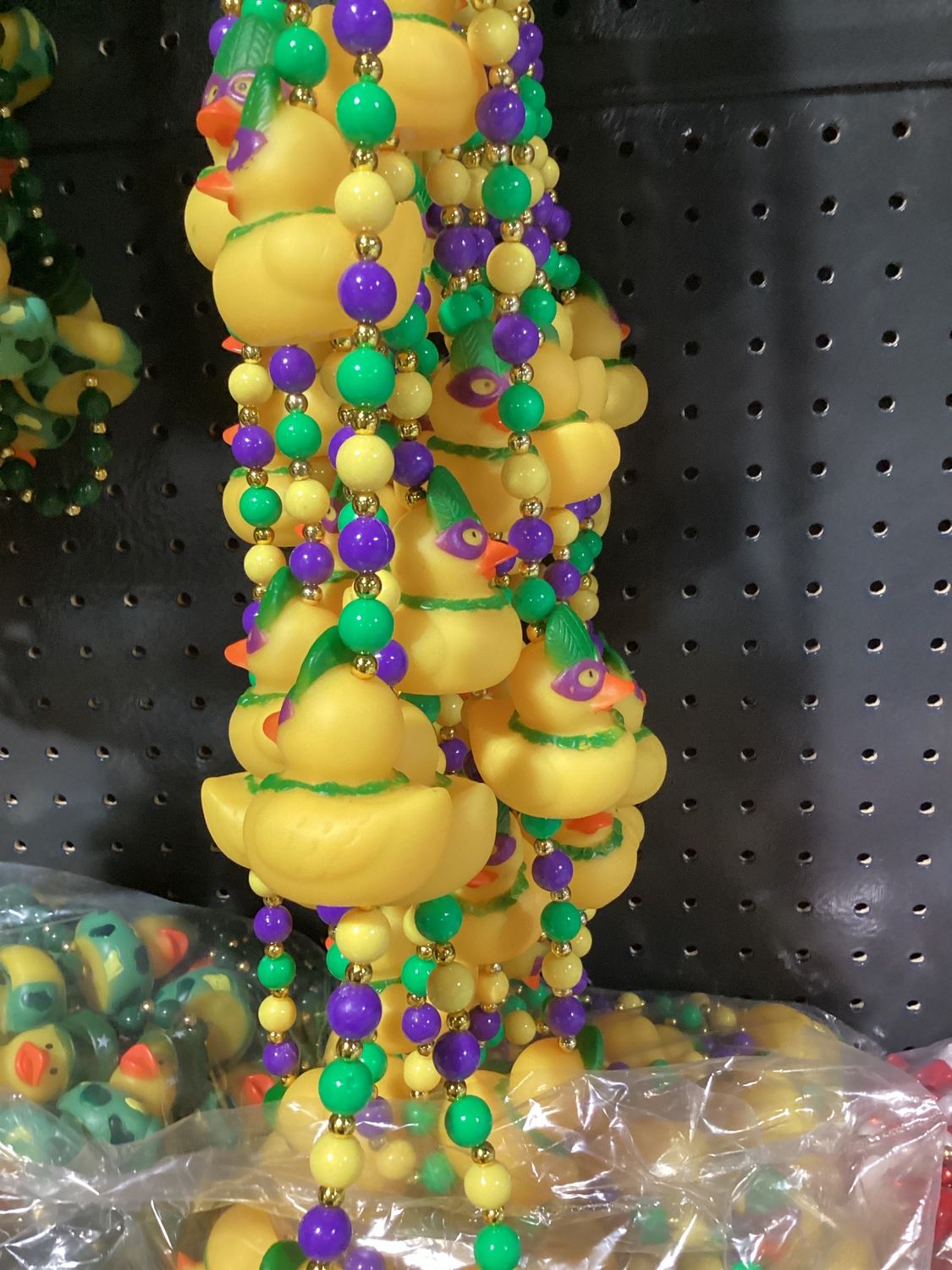 42&quot; Mardi Gras Masked Rubber Duck Mardi Gras Beads single