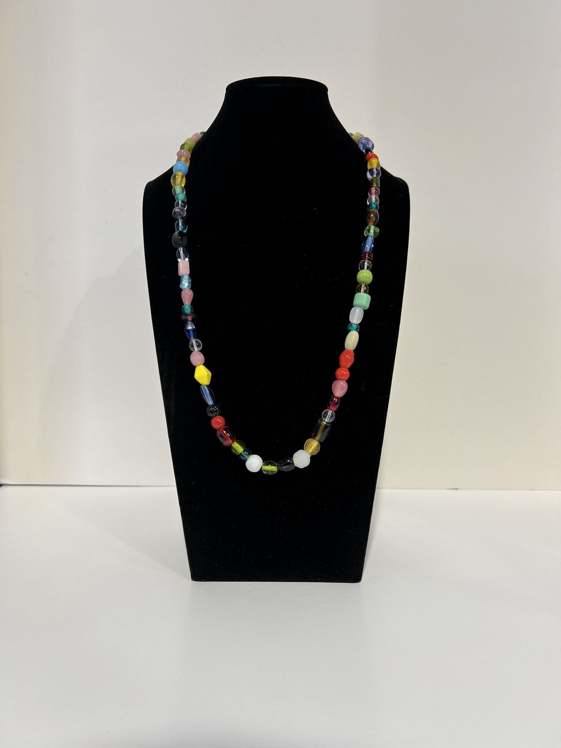 27" Multi Color Glass Bead Necklace (Dozen) GL357