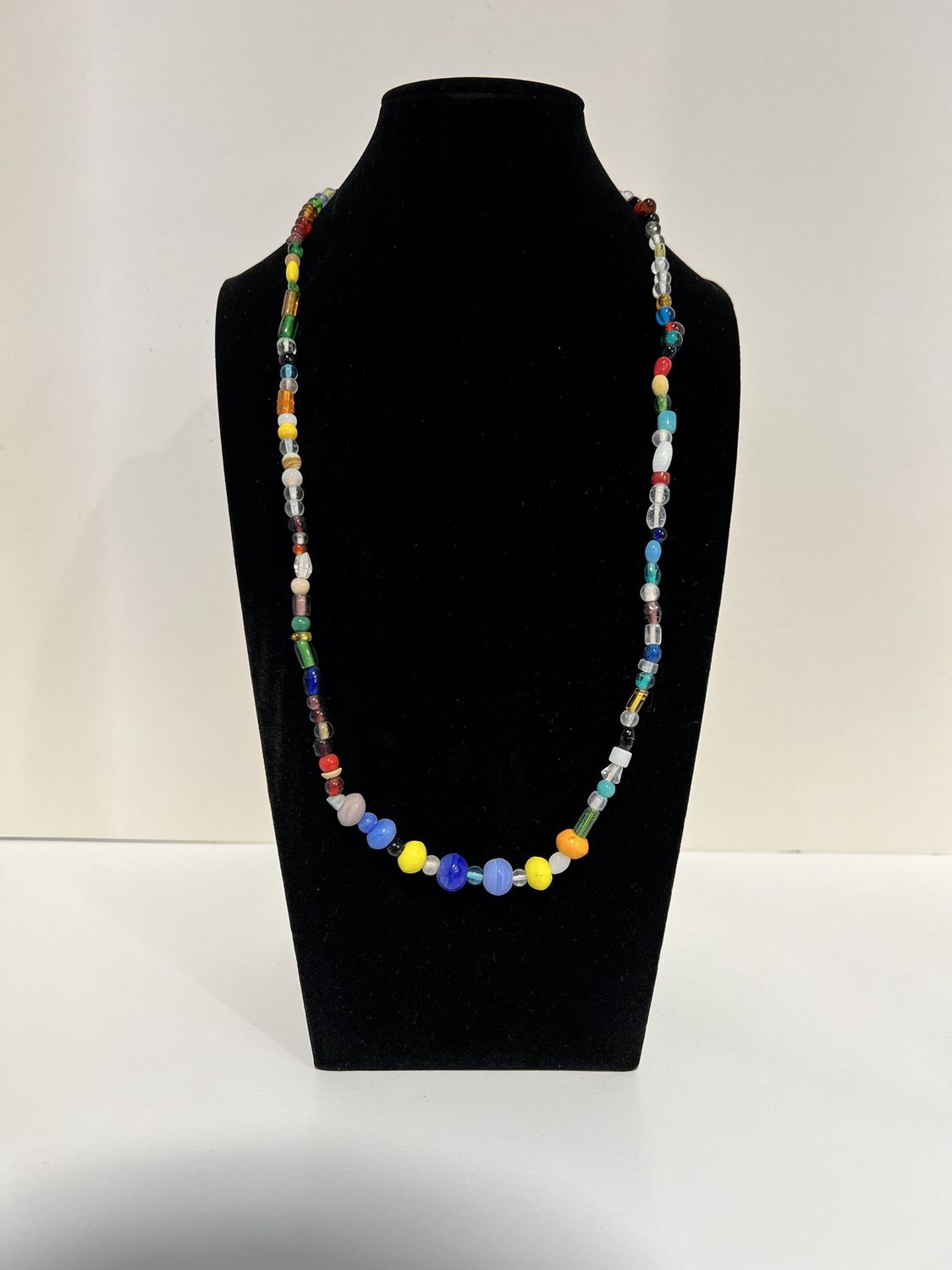 27" Multi Color Glass Bead Necklace (Dozen) GL144