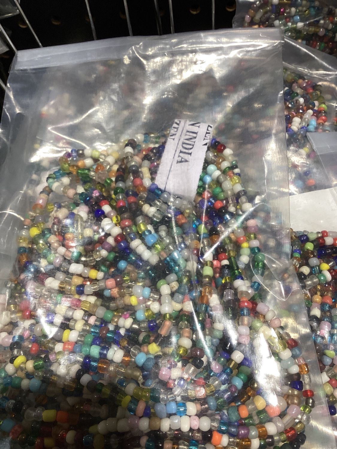 27" Multicolor Glass Bead Necklace (Dozen) GL089