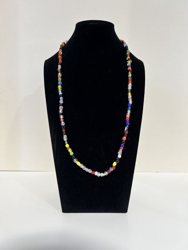 27&quot; Multicolor Glass Bead Necklace (Dozen) GL071