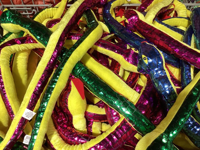 34" Snake - 3 Assorted Colors single