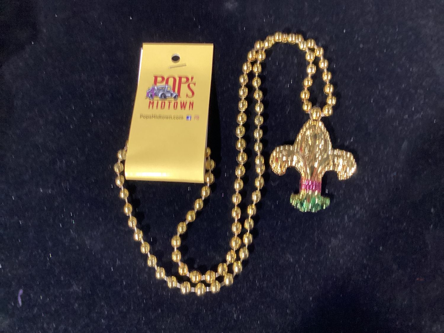 33" Fleur de Lis Mardi Gras Beads single