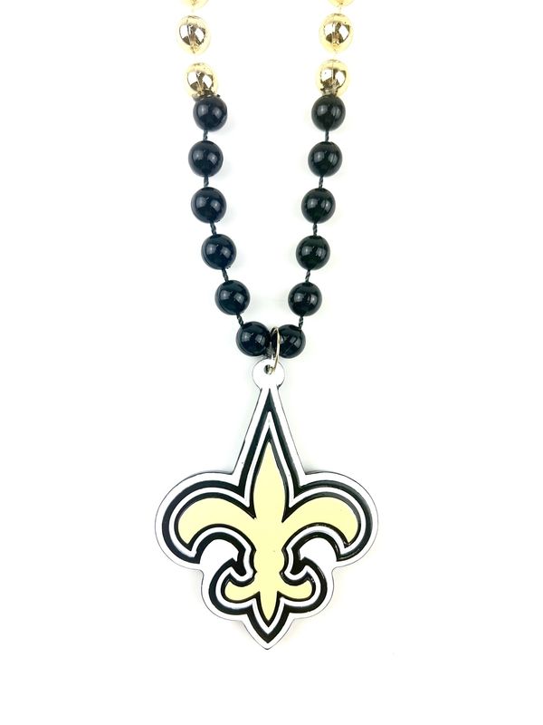 36&quot; NFL Licensed New Orleans Saints Fleur de Lis Bead (Each) LIC133
