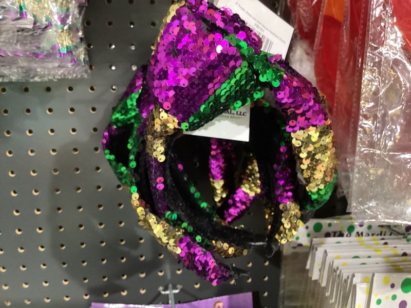 8”Purple,Green and Gold Sequin Headband(Each)