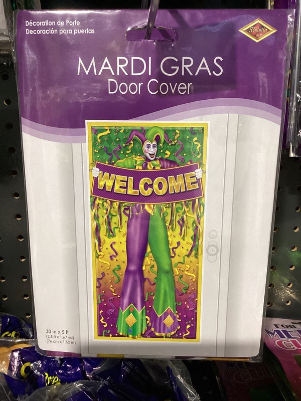 Mardi Gras Welcome Door Cover 30" x 5' (Each)