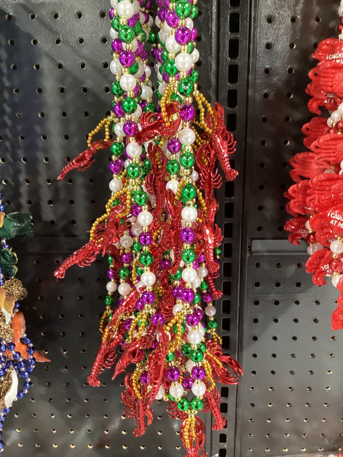 Purple, Green and Pearl with Gold Spacers with 5 Crawfishes single