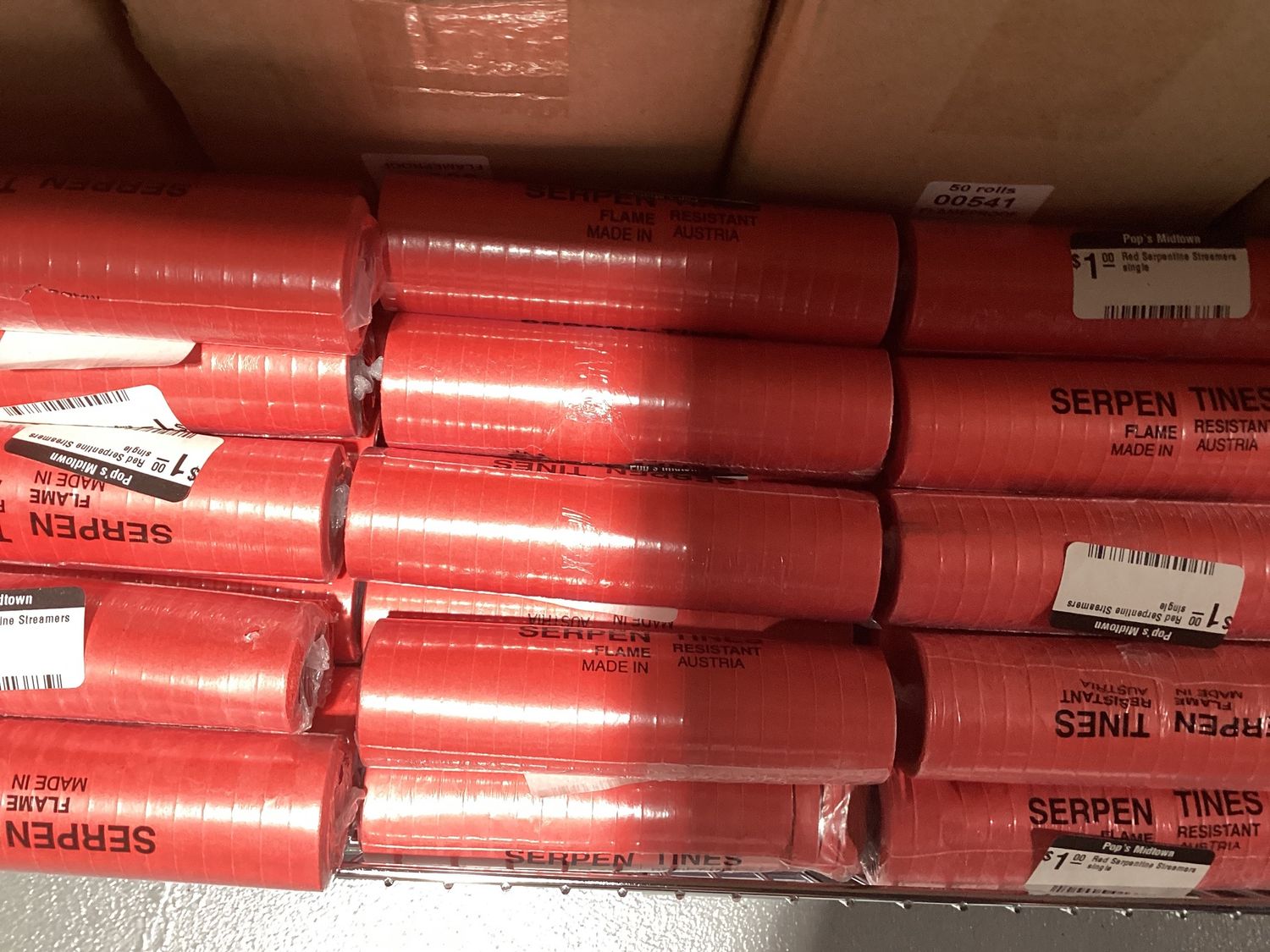 Red Serpentine Streamers single