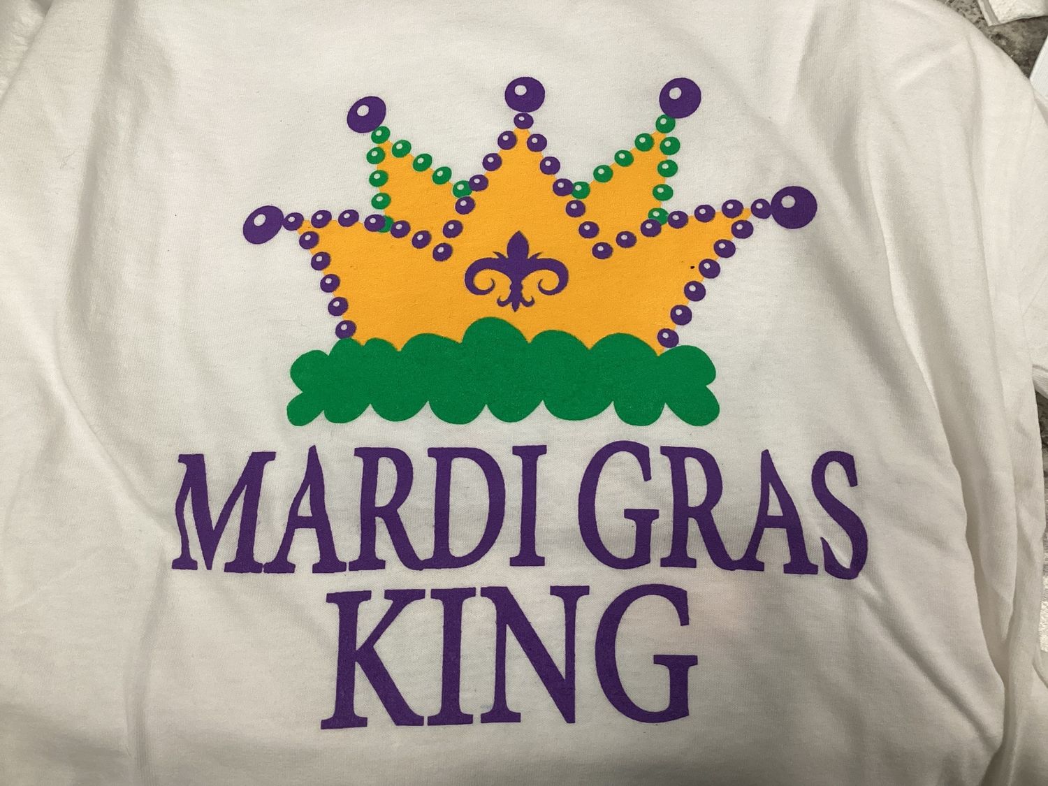Youth Mardi Gras King Tee Short Sleeve, Size: Small