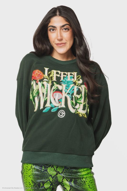Licensed Forest Green ‘I Feel Wicked’ Sweatshirt