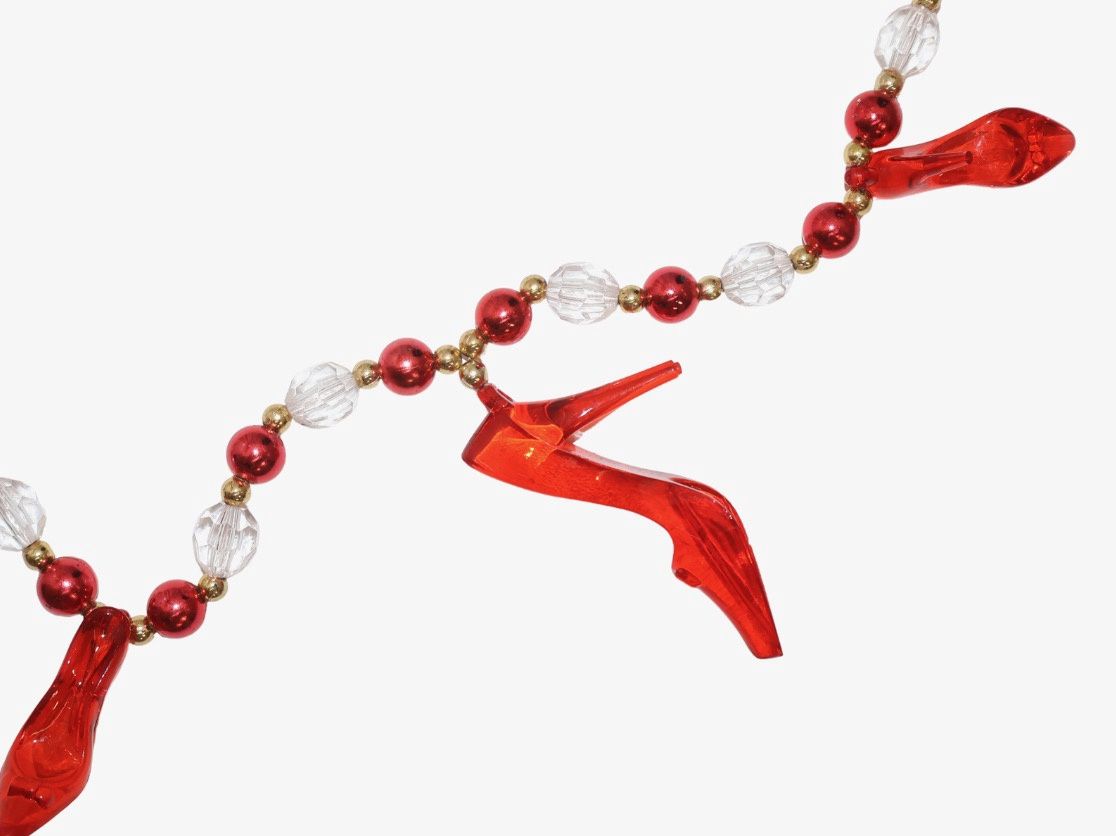 40" Acrylic Red High Heel Shoes Necklace single