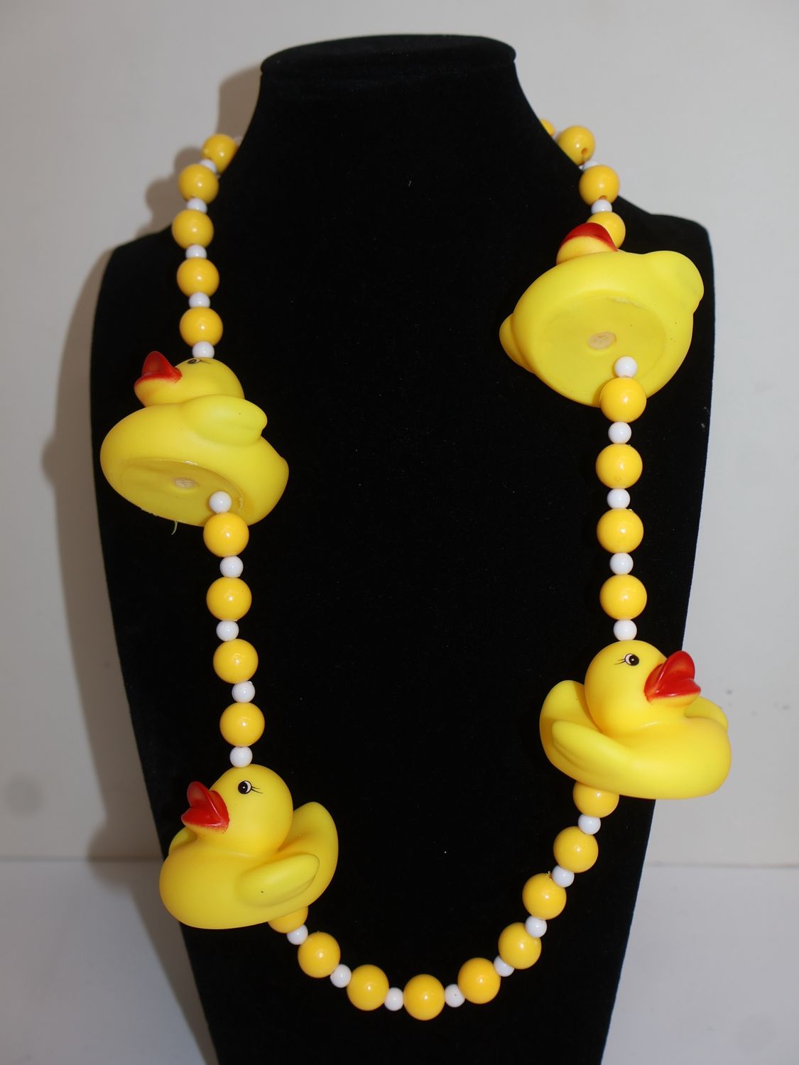 42&quot; Yellow Rubber Duck Mardi Gras Beads single