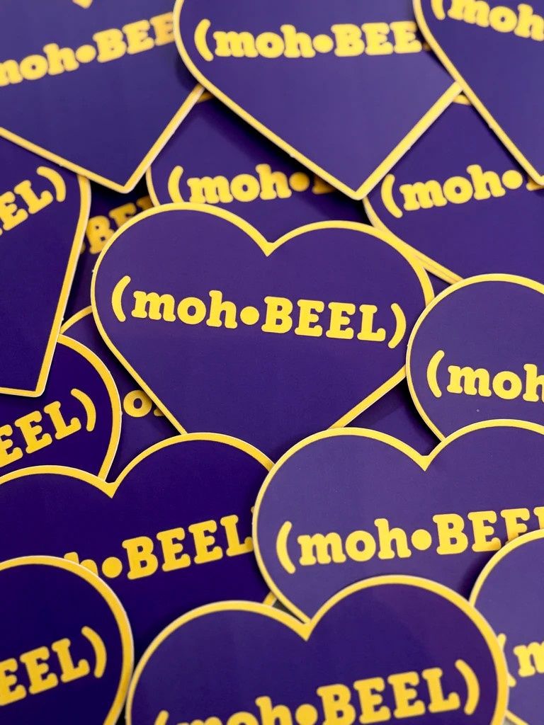 (moh-BEEL) Heart Sticker Mini Sticker