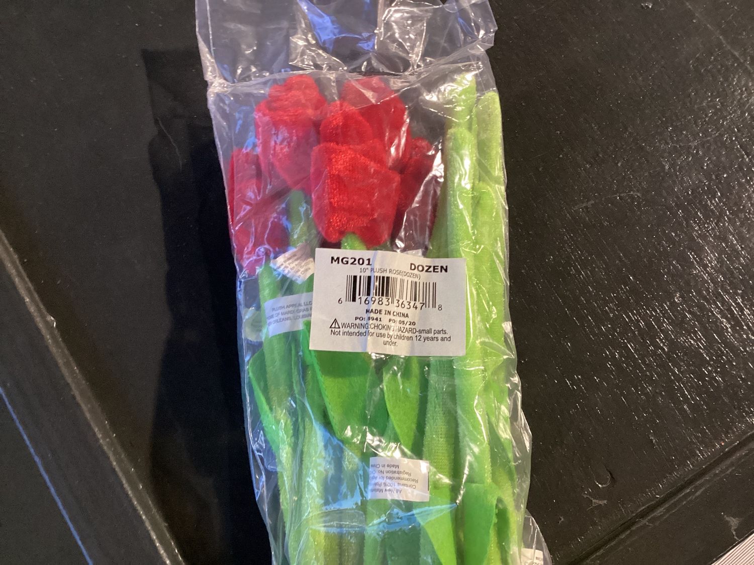 10" Plush Rose (dozen)
