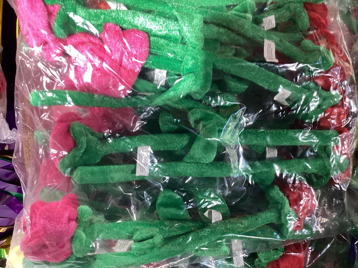 12" Small Pink and Red Rose (Dozen)