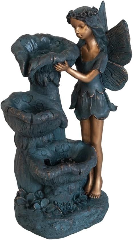 14” Tall Rustic Fairy Water Fountain