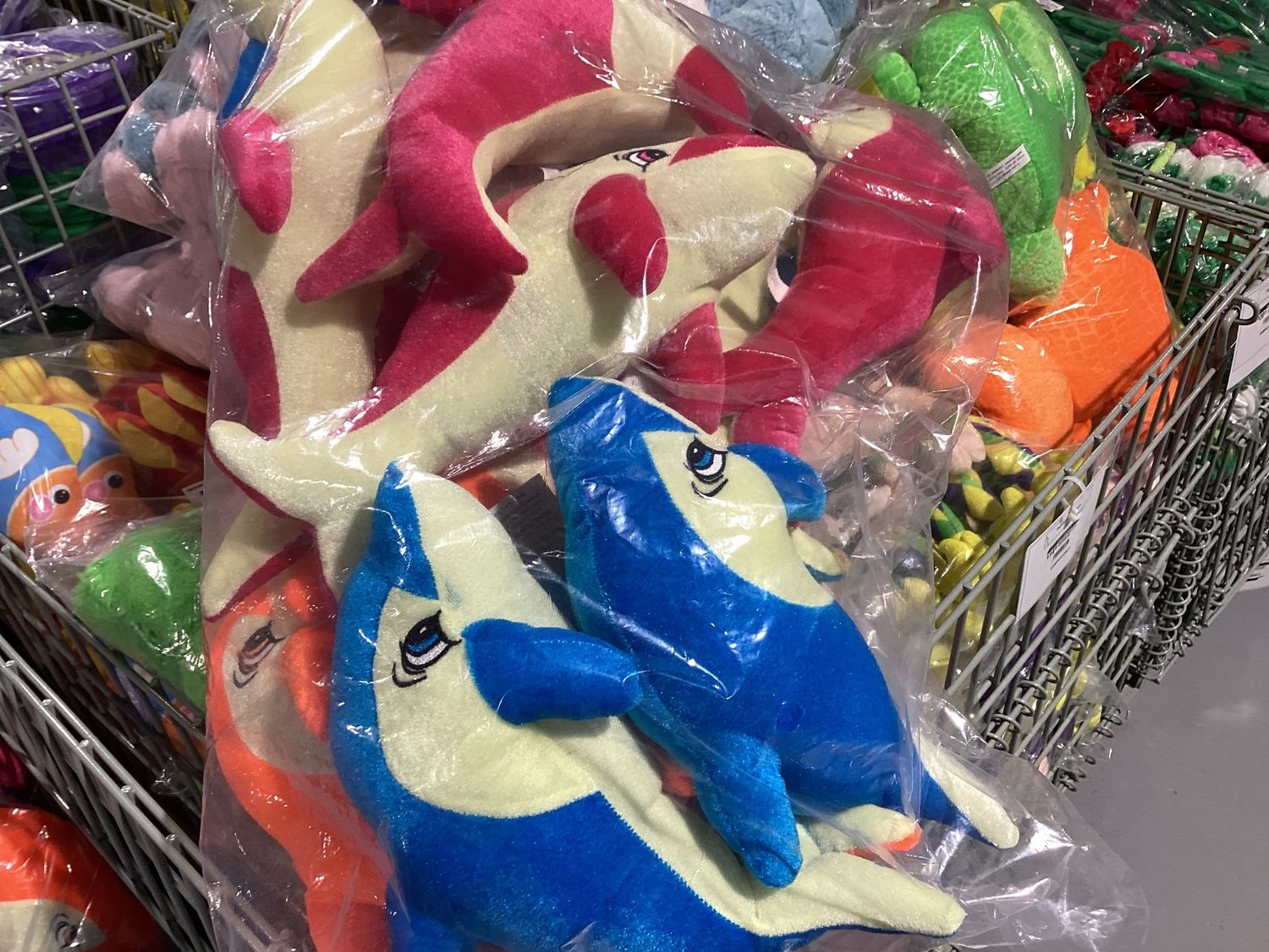 13.5" Neon Swimming Dolphin - 3 Colors (Dozen)