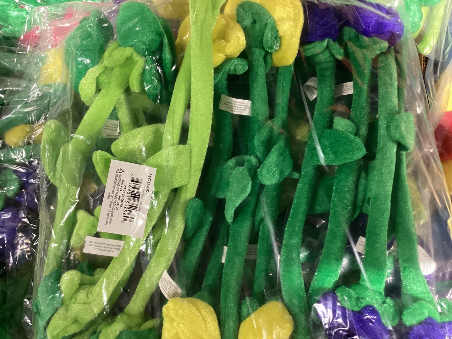 12&quot; Small Purple, Green and Gold Rose (Dozen)