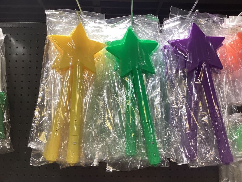 15" LED Star Wand - Assorted Purple, Green, Yellow (Each)