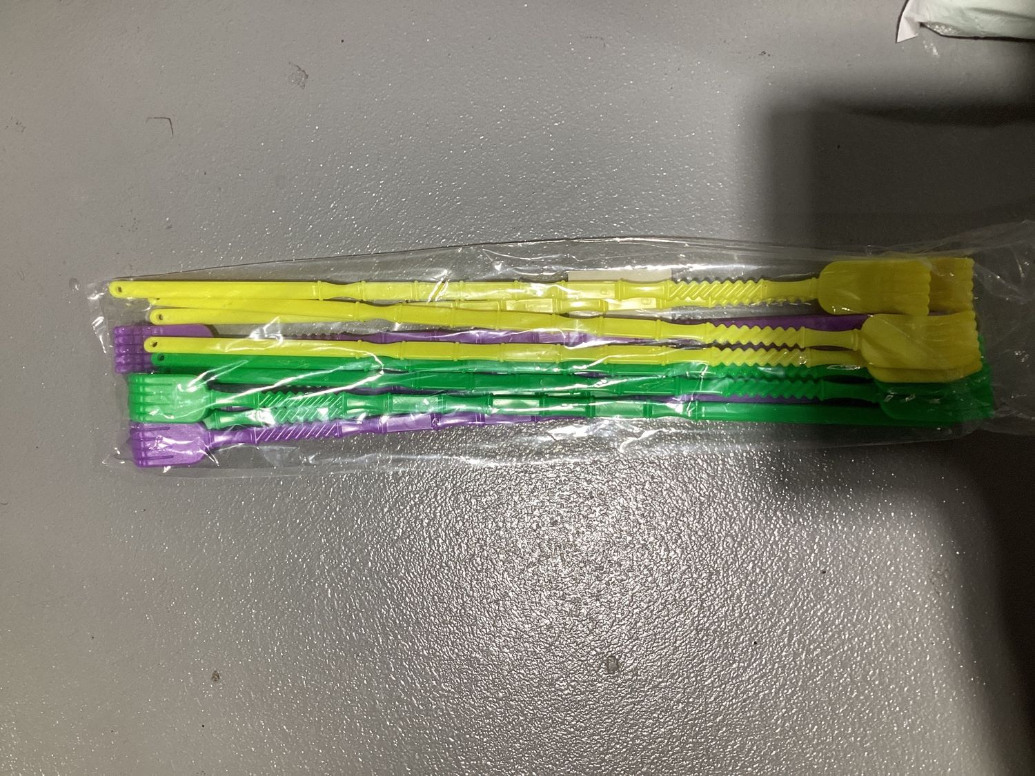 16" Backscratcher Purple, Green and Gold (Dozen)