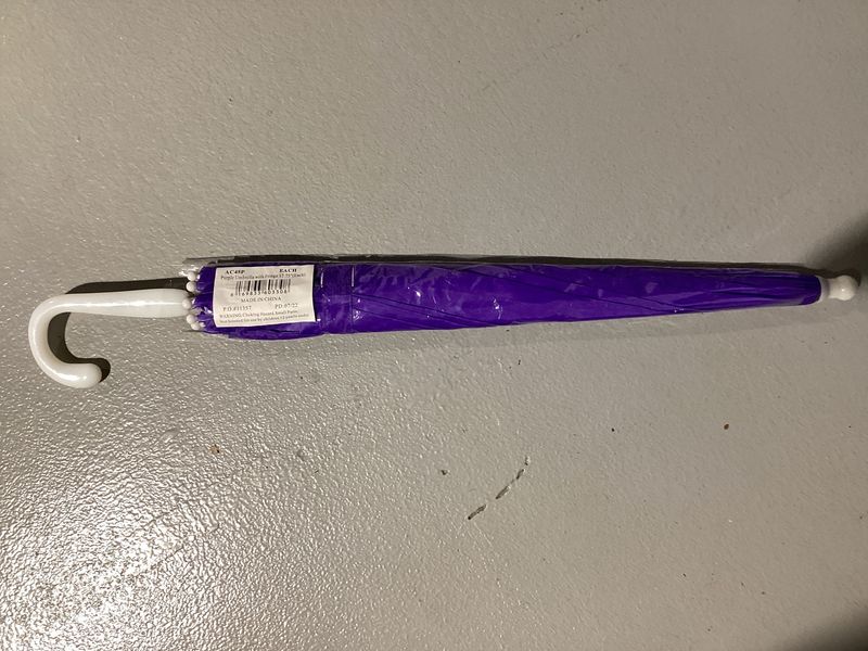 17.5" Purple Umbrella with Ruffle (Each)