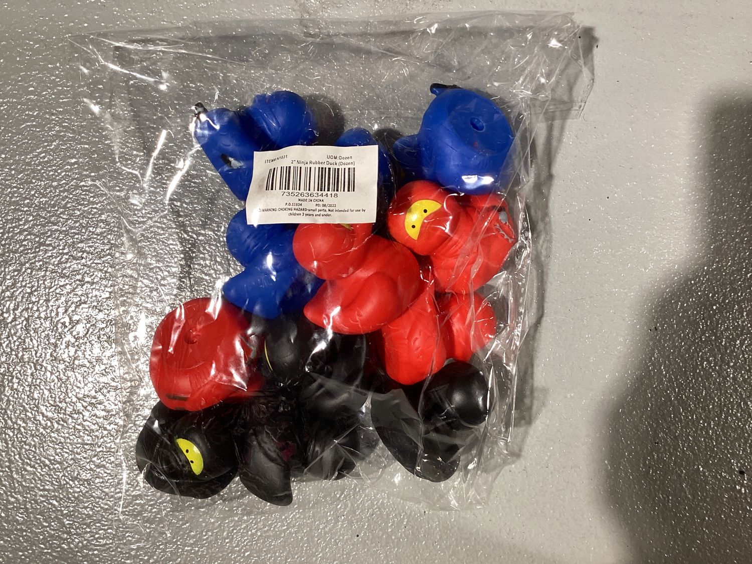 2" Ninja Rubber Ducks (Dozen)