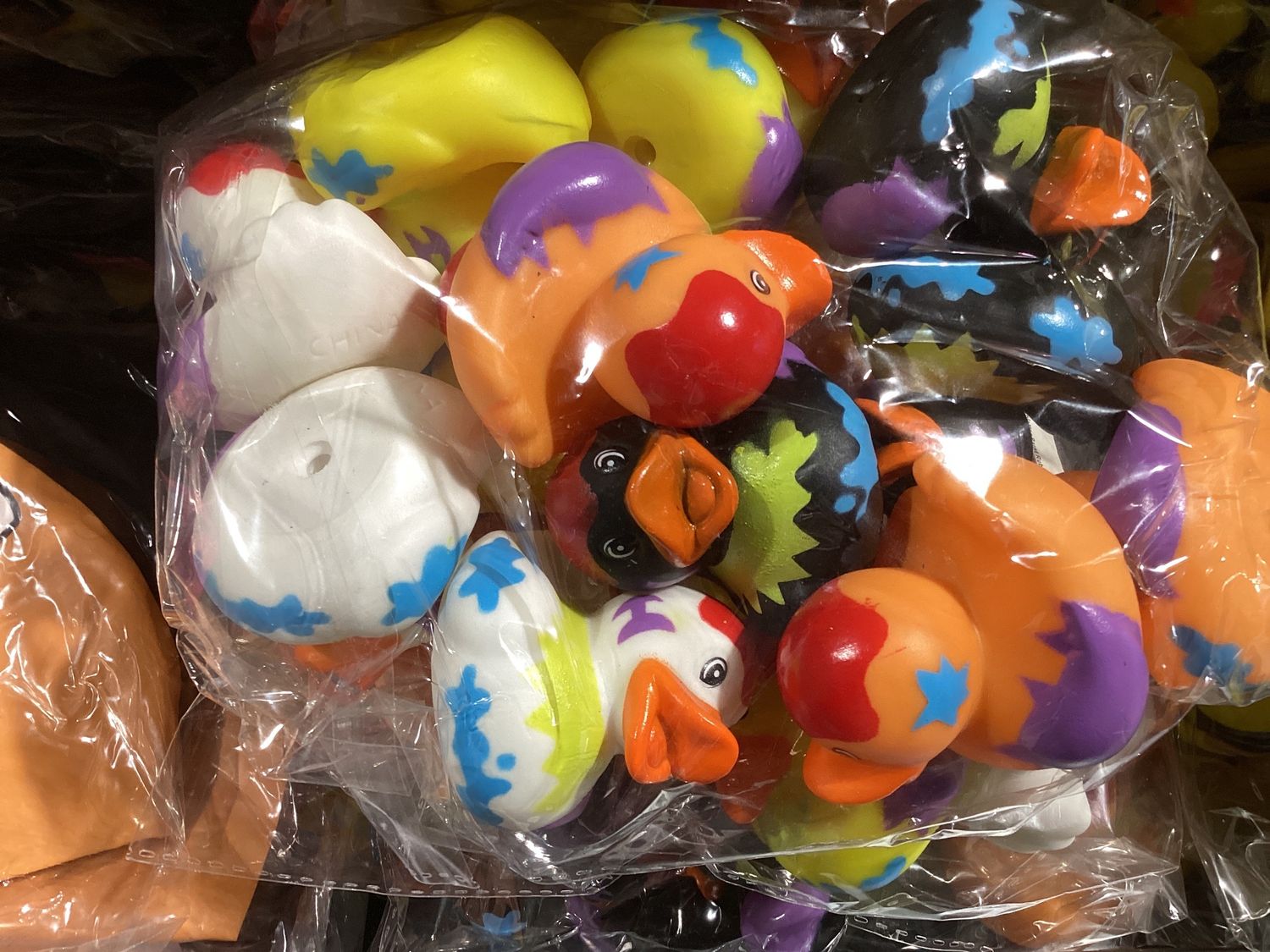 2" Splatter Paint Rubber Ducks (Dozen)