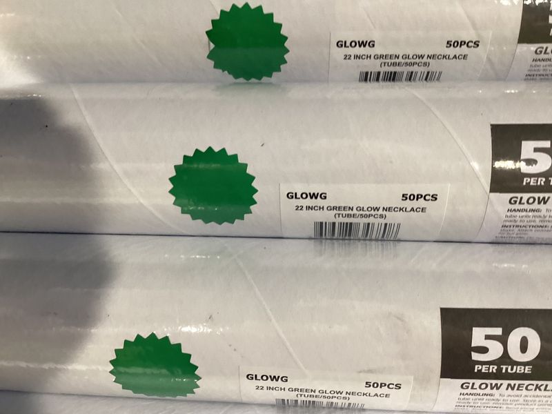 22" Green Glow Necklace (Tube/50 Pieces)
