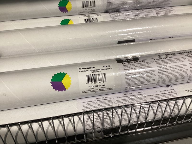 22" Swizzle Purple, Green and Yellow Glow Necklace (Tube/50 Pieces)