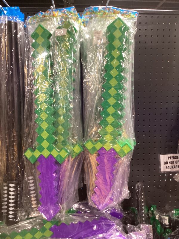 24" LED Purple, Green and Yellow Pixel Sword (Each)